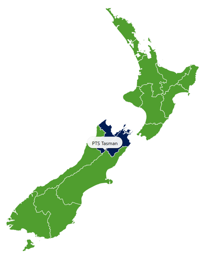 Practical Training Solutions Tasman Map